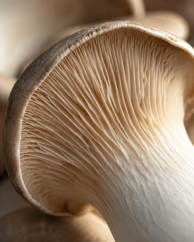 Sterile substrate block with king oyster mushrooms